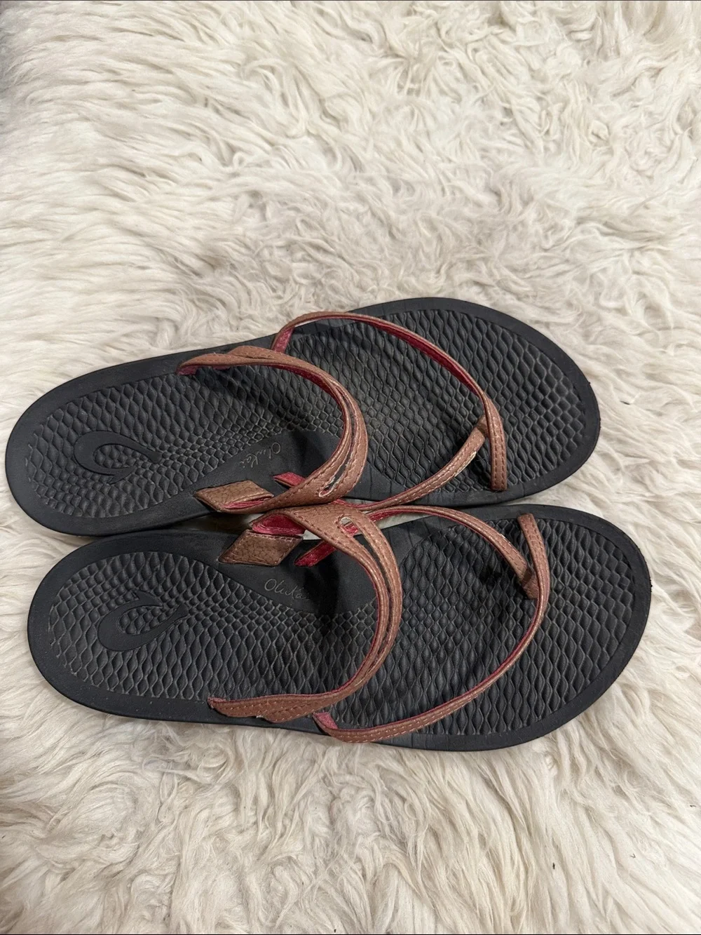 Women's Sz 8 EU 38 OluKai Ma'a Kai Strappy Sandal In Pink Rose